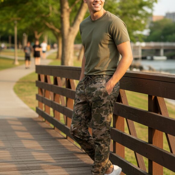 H&M Men’s Camo Pants - Cargo Military Style - Picture 7 of 7